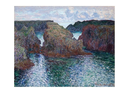 Листівка Claude Monet — Rocks at Port-Goulphar, Belle-Ile, 1886