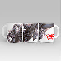 Білий кухоль (чашка) з принтом "Гатс - берсерк - berserk" Push IT