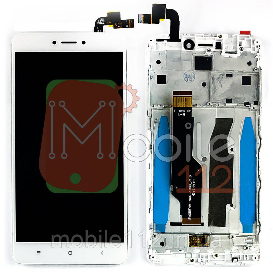 Экран (дисплей) Xiaomi Redmi Note 4X, Note 4 Global 3/32 2016102 + тачскрин белый с передней панелью