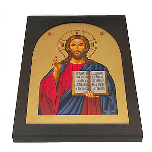 Ікона Вінчальна Пара Спаситель Ісус Христос 22,5 Х 29 см Ручна робота з нанесенням золота, фото 2