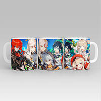 Білий кухоль (чашка) з принтом "Геншин - genshin 3" Push IT