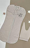 Комплект одягу для новонародженої дівчинки 7 предметів + європелюшка Mini Boss розмір 56 см Lari Сірий, фото 6
