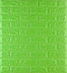 Самоклеєна декоративна 3D панель під зелену цеглу 700x770x7м