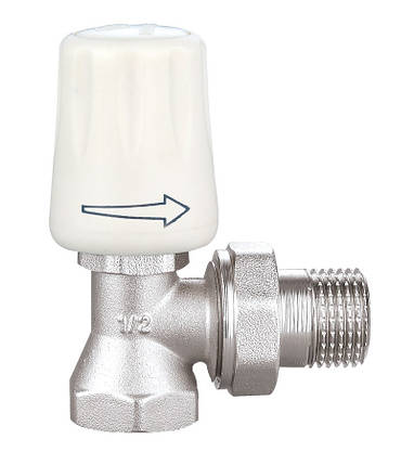 Кран вентиляльний для радіаторів опалення Duble-lin кутовий 3/4" ВН (78-116), фото 1