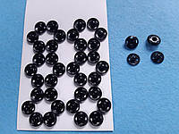 Кнопка металлическая пришивная чёрная диаметр 12 мм
