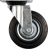 Колесо Для Візка (Ø 125 мм) b=34 мм з Поворотною Опорою VOREL® 87313, фото 2
