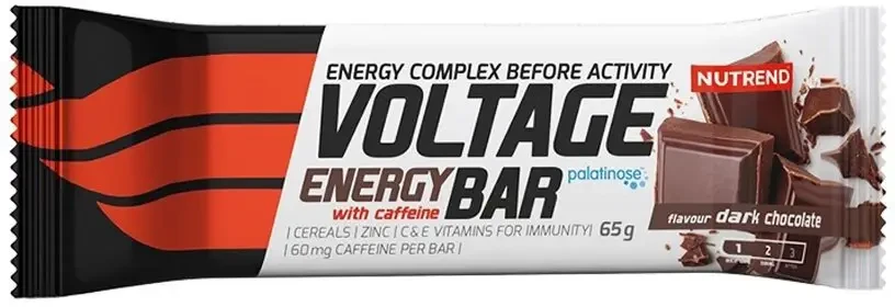Батончик NUTREND Voltage Energy Cake with Caffeine 65g Чорний шоколад
