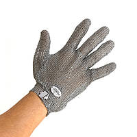 Кольчужная перчатка 5-палая с металлическим крючком размер - L