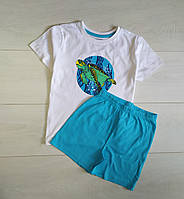 Пижама детская футболка и шорты Черепаха Primark р.92, 98, 104, 110, 116, 122, 128см