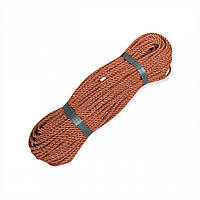 Мотузка кордова кручена 5 мм 30 метрів коричнева водовідштовхувальна