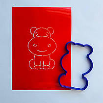 3D-формочки-вирубки для пряників "Бегемот 4"