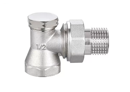 Кран вентиляльний для радіаторів опалення Duble-lin нижній кут 3/4" ВН (78-120), фото 1