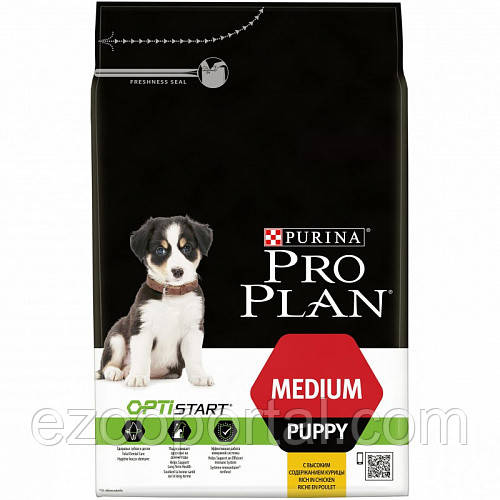 Сухий корм ProPlan Puppy Medium для цуценят середніх порід з куркою 12кг