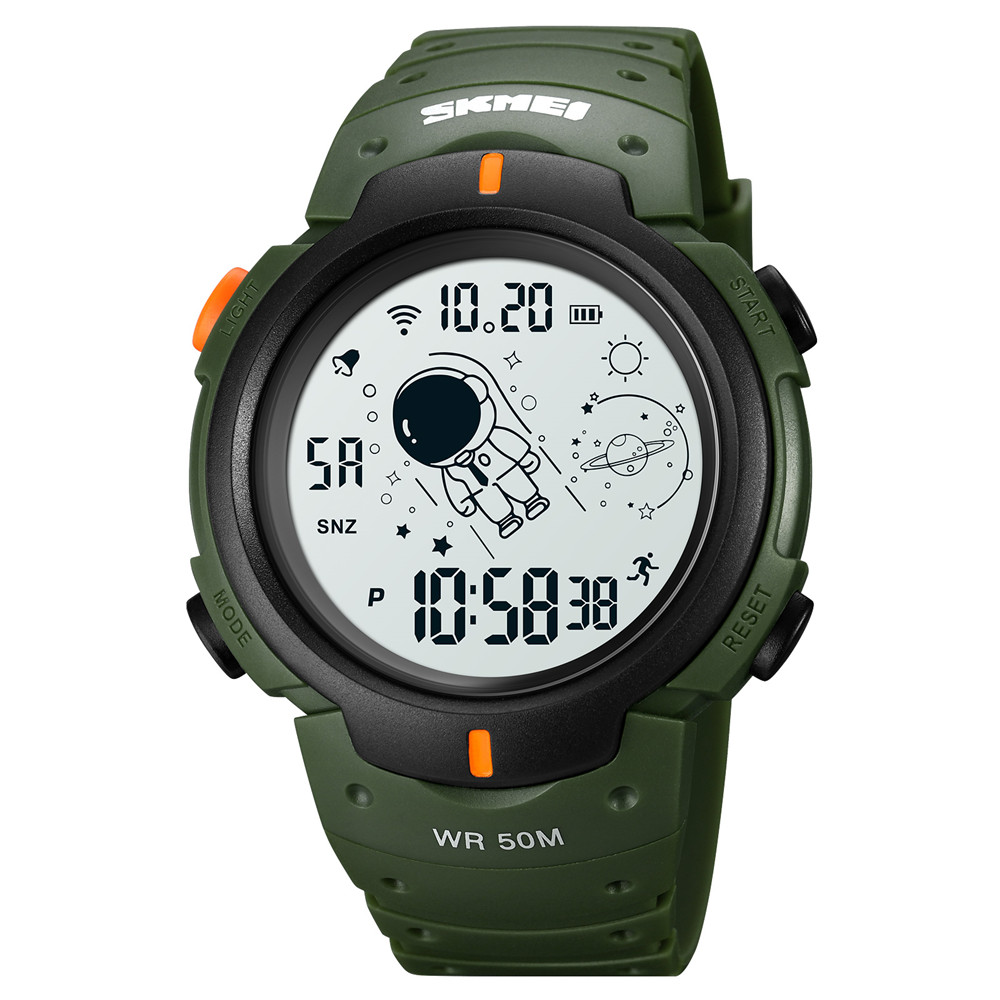 Чоловічий годинник Skmei 1820 Green-S зелений спорт (Таймер, подвійний час, підсвічування)