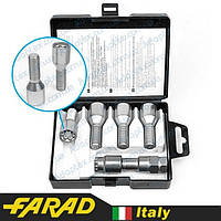 Комплект болтов (секретки) Farad Microlock Конус (М12х1.25х25) Внутренний/Блистер