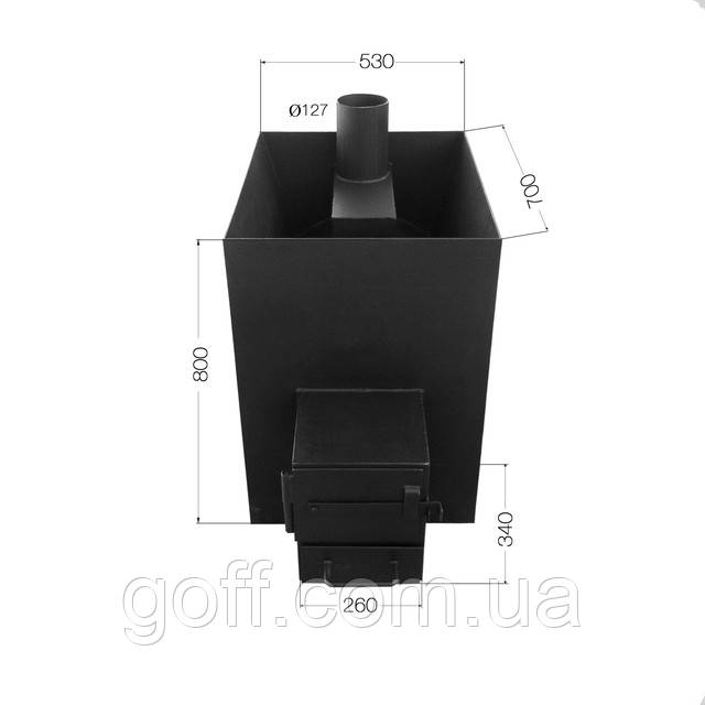 Размеры печи для бани