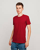 Чоловіча однотонна футболка, бордового кольору