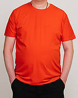 Мужская однотонная футболка, терракотового цвета