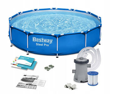 Басейн каркасний садовий Bestway Steel Pro 305 х 76 см з насосом