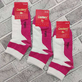 Шкарпетки жіночі середні літо сітка р.23-25 ​​малинові Capitano 30031678
