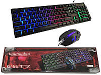 Игровая клавиатура с мышкой и подсветкой, Клавиатура с подсветкой клавиш KR-6300TZ