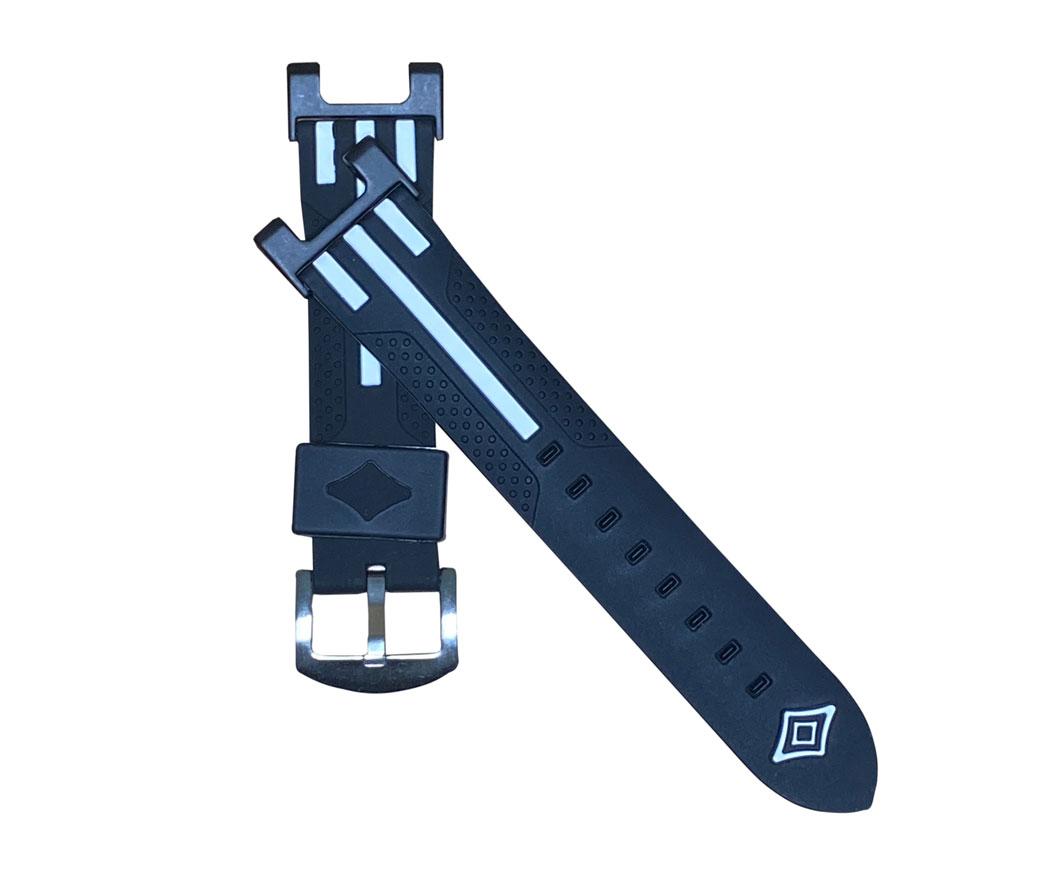 Силіконовий ремінець Primolux Dart для годинника Xiaomi Amazfit T-Rex (A1918) / T-Rex Pro (A2013) - Black&White, фото 1