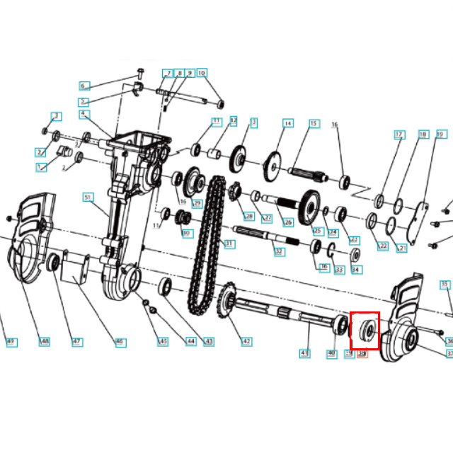 Сальнік вала фрези правий для мотоблоку Husqvarna TF 230, TF 338, фото 1
