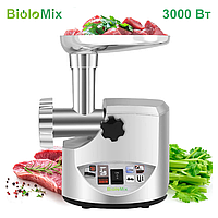 М'ясорубка потужна електрична BiOloMix BMG02 3000 Вт