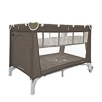 Манеж ліжко дитячого CARRELO Piccolo+ САС-11501/2 Chocolate Brown з двома рівнями дна, тверде дно