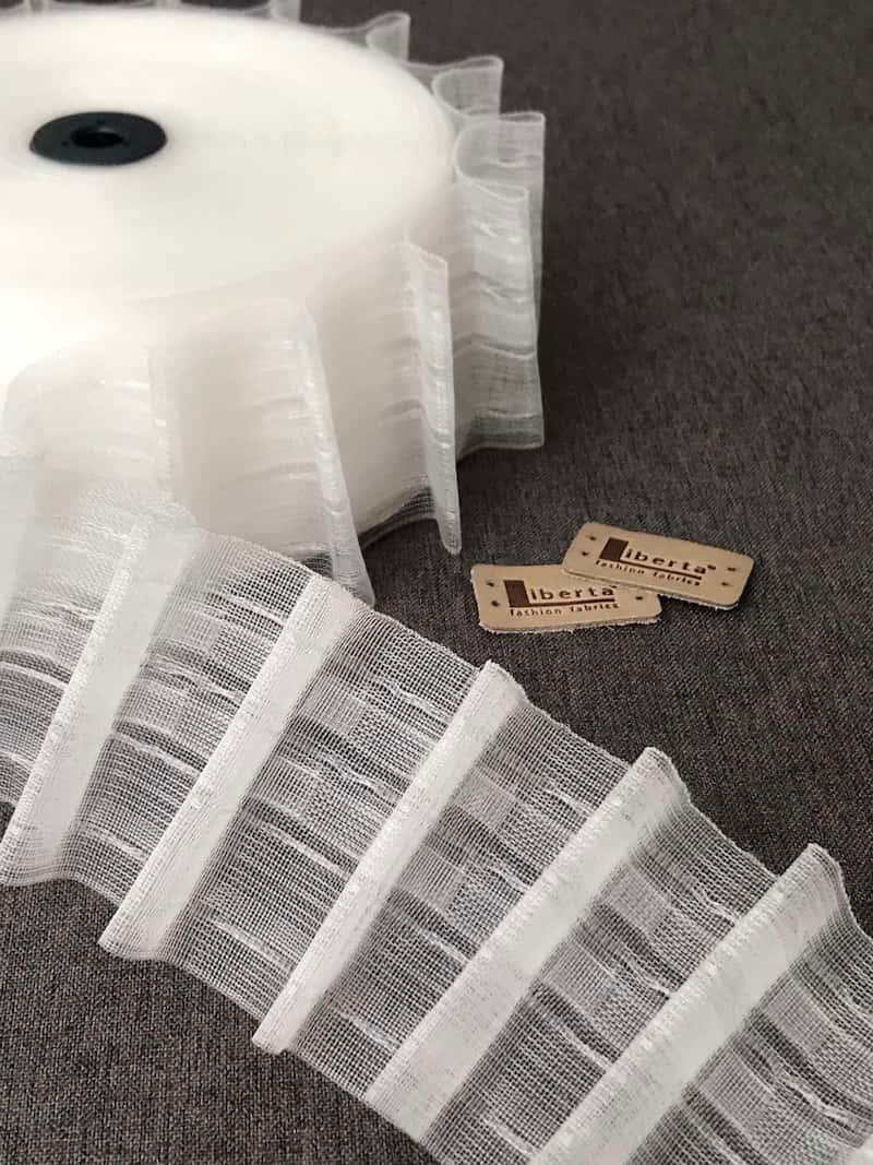 Тесьма для штор Равномерная фиксированная сборка прозрачная шириной 8см ...