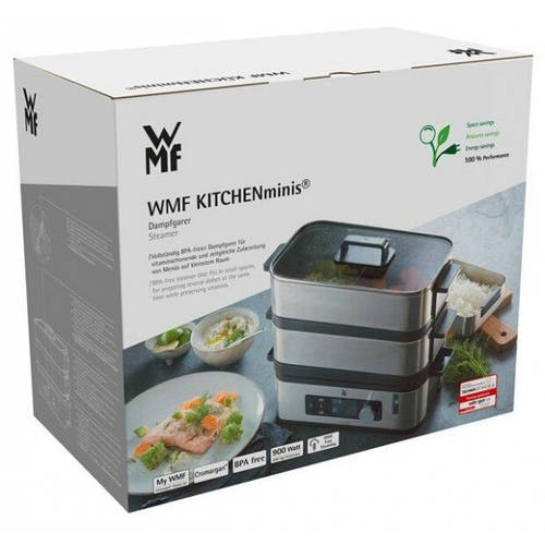 Пароварка WMF Kitchenminis Металлик на 2 яруса 4,3 л / 900 Вт с ...