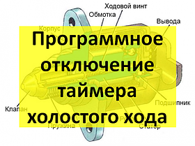 Програмне вимкнення таймера холостого ходу