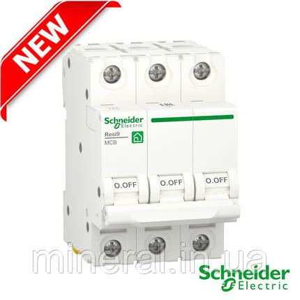 Автоматичний вимикач 3P 16A, 6kA "В",RESI9, Schneider Electric, на DIN-рейку, модульний, Premium, фото 2