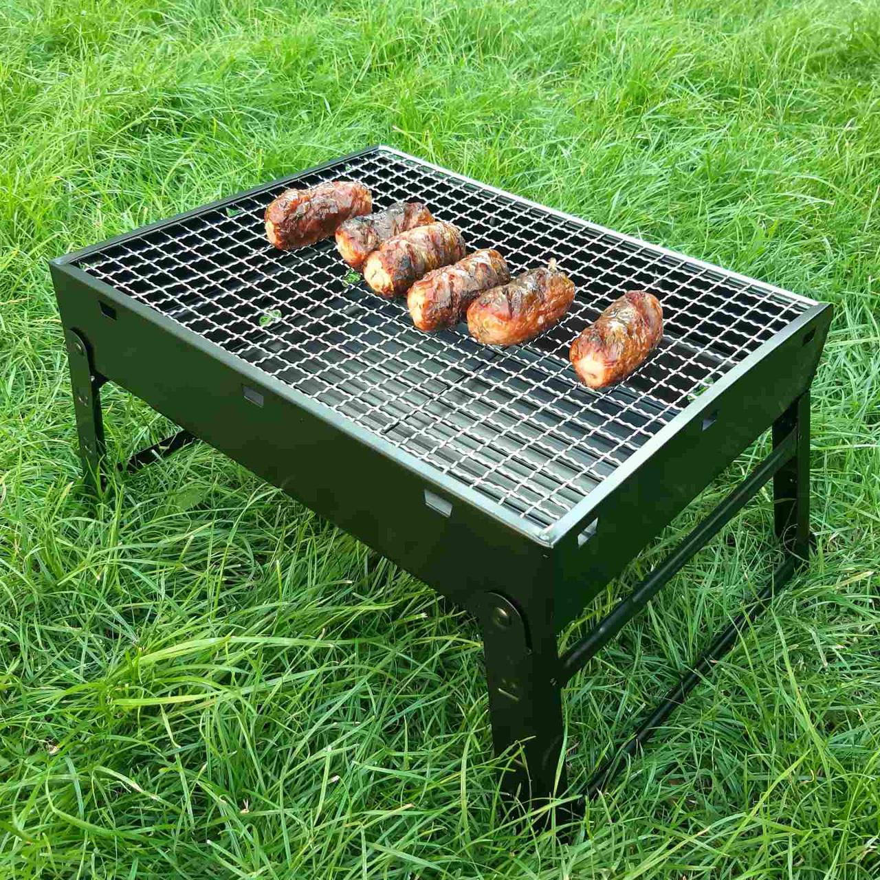 Портативний складаний барбекю гриль мангал BBQ Grill Portable для пікніка дачі переносної туристичний