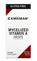 Kirkman Labs, Kirkman Labs, Mycelized Vitamin A, Мицелизированный жидкий витамин A, 1 жидкая унция (30 мл)