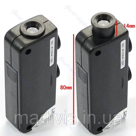 Портативний кишеньковий мікроскоп MG10081-1, 60Х-100Х