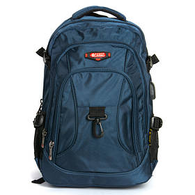 Универсальный нейлоновый, синий рюкзак для города и туризма мужской Power In Eavas 31*45*20 см (9618 blue)