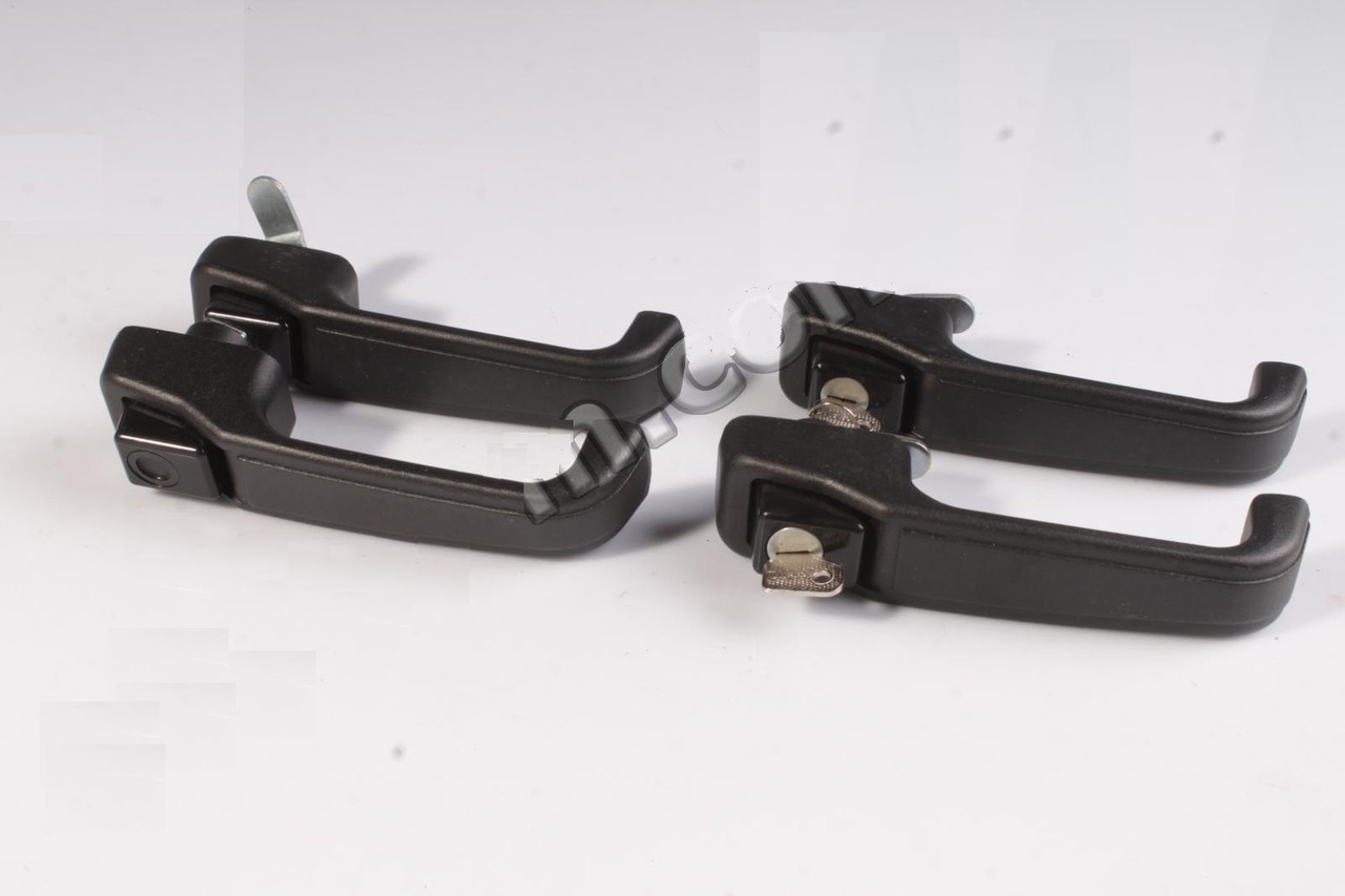 Ручка двері УАЗ 3151 зовнішня з ключами ЛЮКС (комплект 4 шт) (виробництво Ульяновск), фото 1