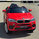 Дитячий електромобіль джип BMW X6M Bambi червоний, фото 5