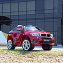 Дитячий електромобіль джип BMW X6M Bambi червоний, фото 2