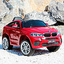 Дитячий електромобіль джип BMW X6M Bambi червоний, фото 7