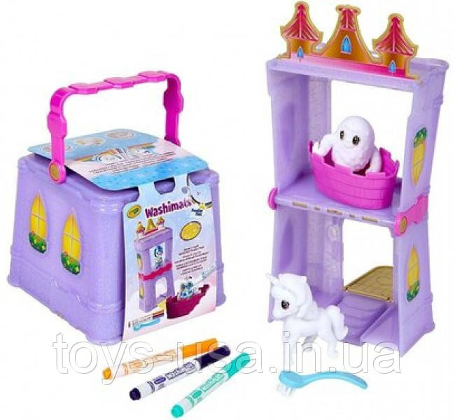Крайола Малюй і змивай Палац вихованців Crayola Washimals Peculiar Pets Scribble Scrubbie Palace Case, фото 1
