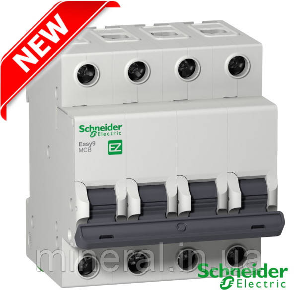 Автоматичний вимикач 4Р, 63А, 4,5 kA "С" Schneider Electric, Easy9, на DIN-рейк, модульний, Standart