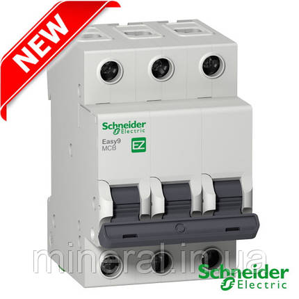 Автоматичний вимикач 3Р, 32А, 4,5 kA "С" Schneider Electric, Easy9, на DIN-рейку, модульний, Standart, фото 2