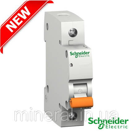 Автоматичний вимикач ВА63 1П 6A 4,5 kA "С" Schneider Electric, Домів, на DIN-рейку, модульний, фото 2