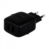 Мережевий Зарядний Пристрій Hoco C77A Highway Lightning 2USB 2,4A (Чорний)