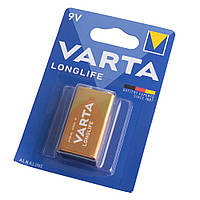 Батарейка щелочная, 6LR61/VL ("крона"), 9V, VARTA LONGLIFE VARTA