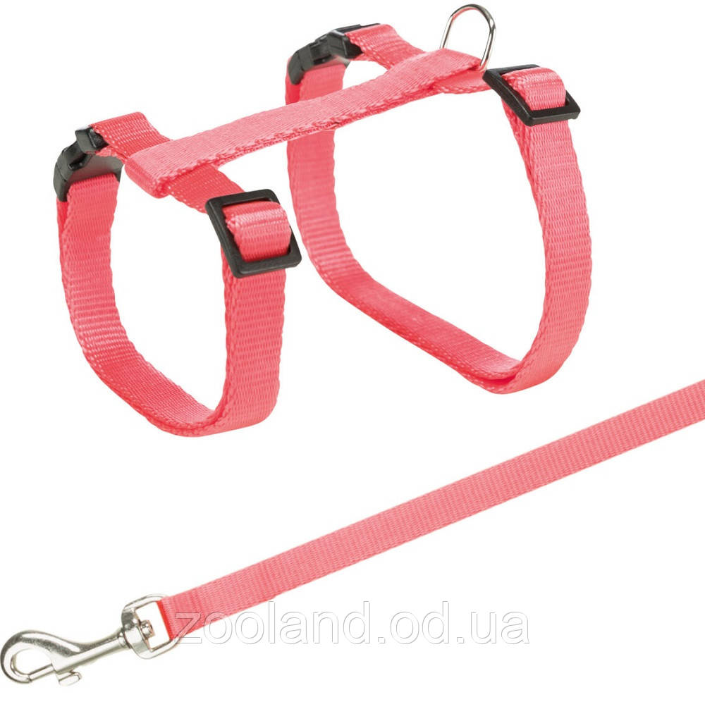 4188 Trixie Cat Harness Nylon Котяча шлея з повідцем, 27-45см/10мм