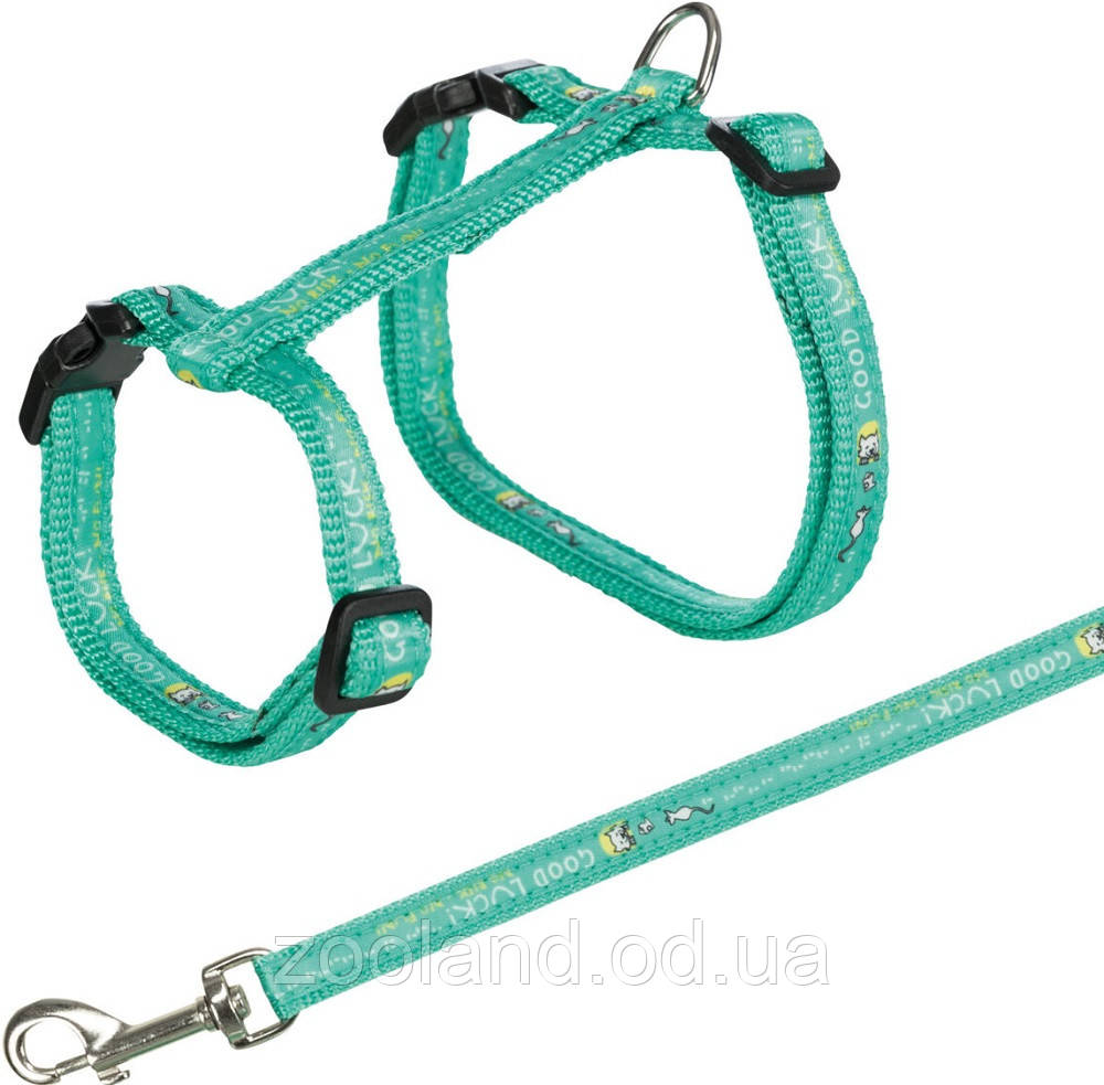 41893 Trixie Cat Harness XL Шлейка з повідцем для великих кішок, 34-57 см/13 мм