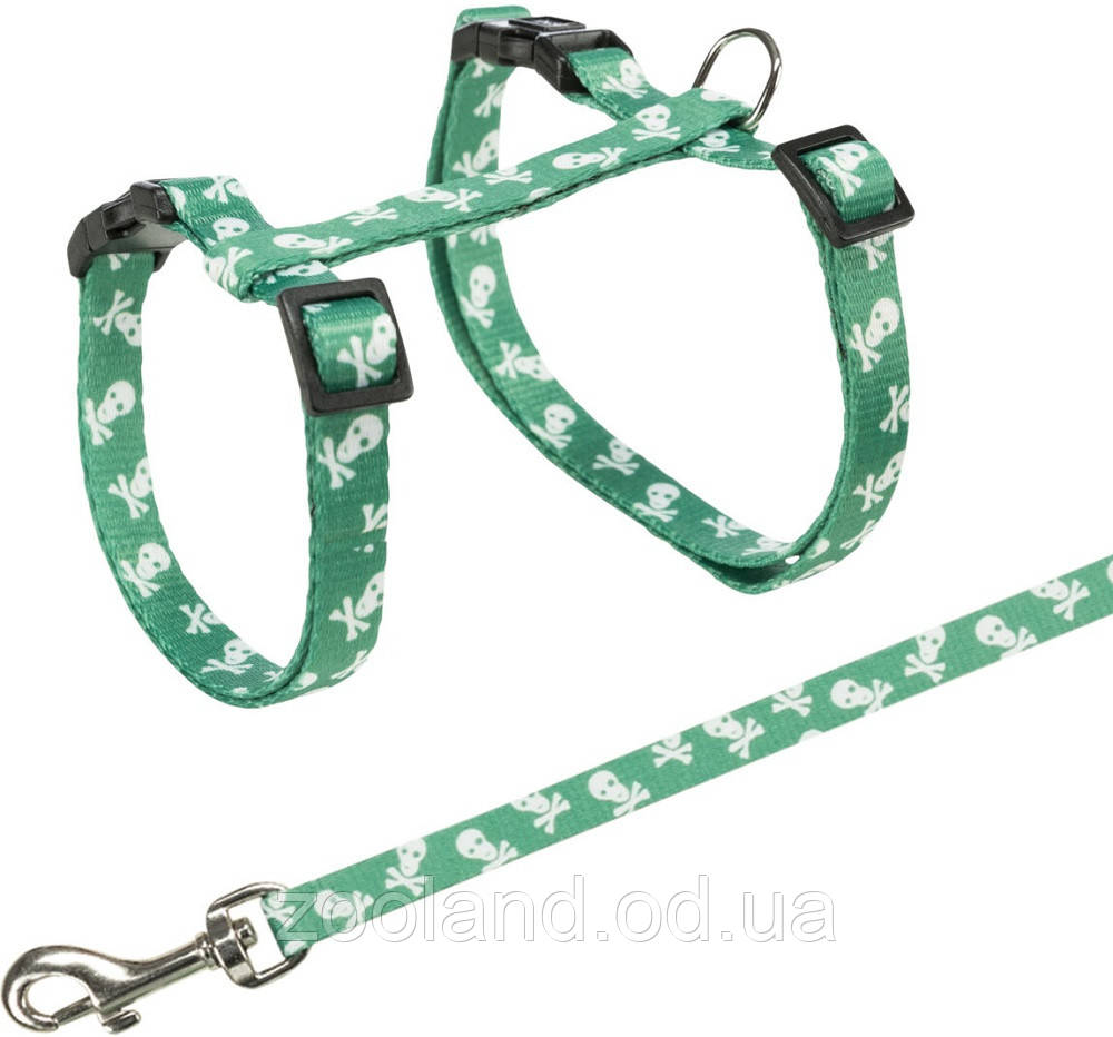 41894 Trixie Cat Harness Котяча шлейка з повідцем, 27-45 см/10 мм
